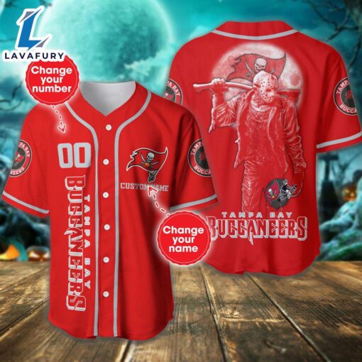 Tampa Bay Buccaneers Horror Movie Personalized Baseball Jersey  – Gift  For Halloween