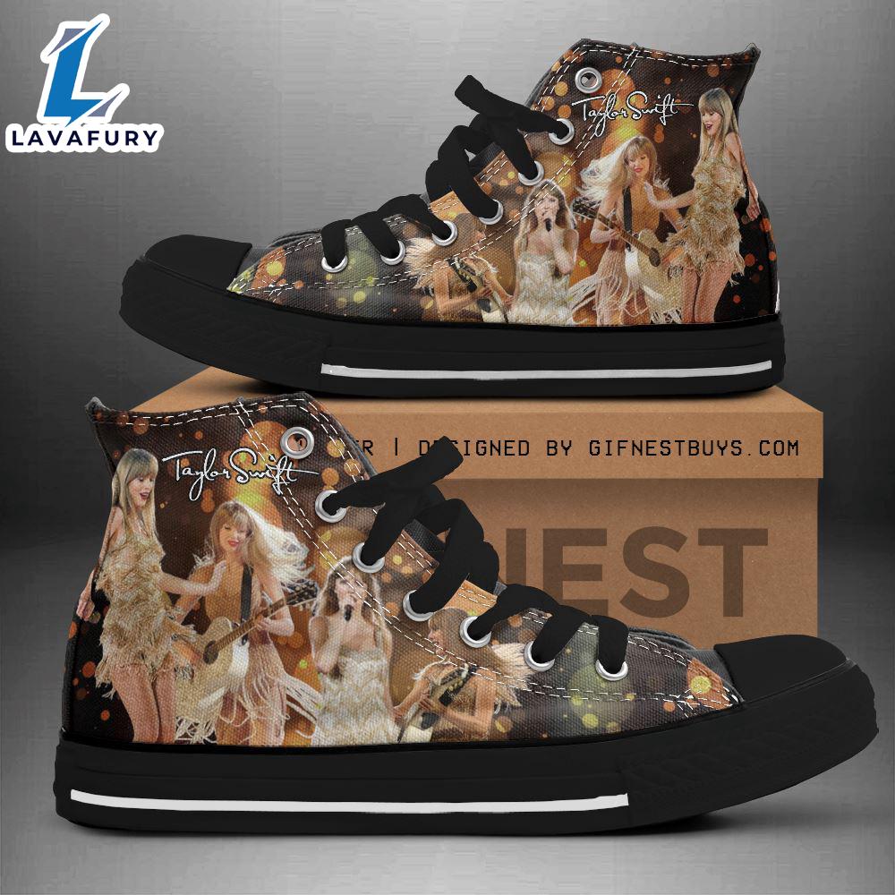 Taylor Swift Pose, Swiftie,Taylor Swift High Top Canvas Shoes For Fans Taylor Swift Pose, Swiftie,Taylor Swift High Top Canvas Shoes For Fans