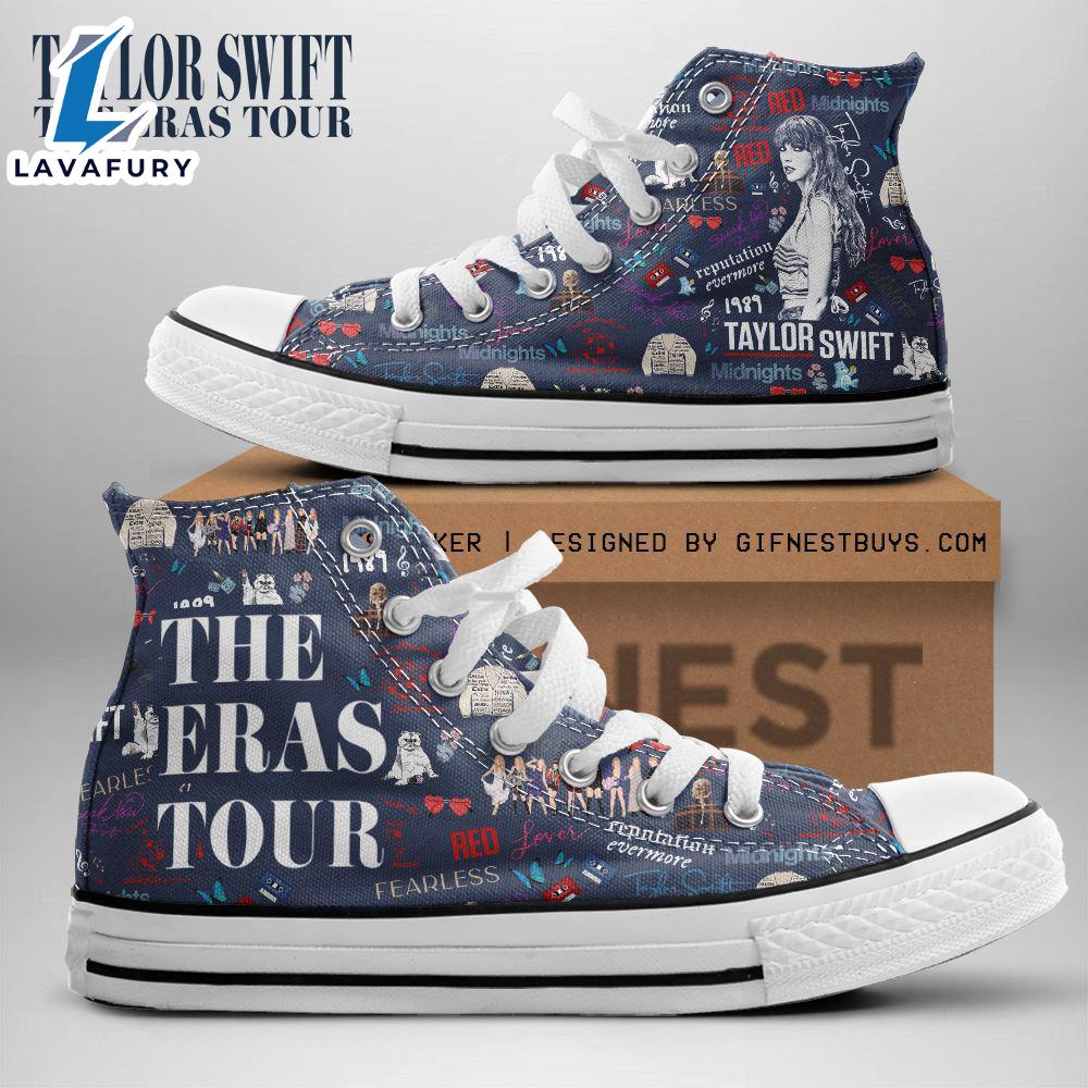 Taylor Swift The Eras Tour, Swiftie,Taylor Swift High Top Canvas Shoes For Fans Taylor Swift The Eras Tour, Swiftie,Taylor Swift High Top Canvas Shoes For Fans