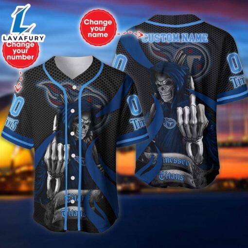 Tennessee Titans Halloween Cusom Name And Number Baseball Jersey  – Gift  For Halloween