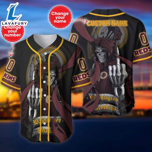 Washington Commanders Halloween Cusom Name And Number Baseball Jersey  – Gift  For Halloween