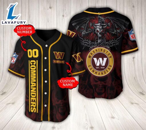 Washington Commanders NFL Baseball Jersey Custom Name And Number  – Gift  For Halloween
