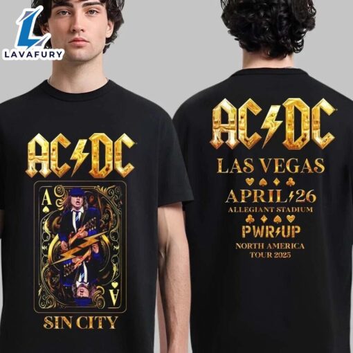 2025 Rock Music Tee Las Vegas Tour Graphic Shirt Sin City