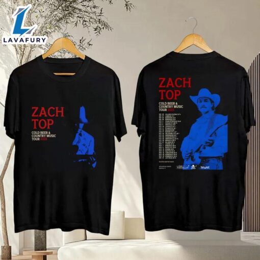 2025 Zach Top Cold Beer & Country Music Tour Shirt, Zach Top Graphic Shirt, Zach Top Fan Gift