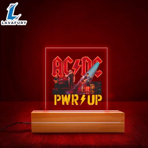 Acdc Led Light With Wooden Base Gift Christmas – Music Night Light