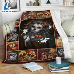 Beauty Skull Halloween Sofa Fleece…