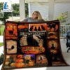 Black Cat Halloween Sherpa Throw Blanket - Horror Themed Blanket