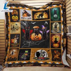 Black Cat Halloween Throw Blanket…