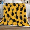 Black Cat Pattern Halloween Sofa Fleece Throw Blanket Halloween Gifts