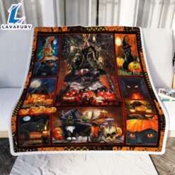Black Cat Pumpkin Halloween Sofa…