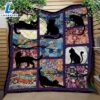 Black Cat Sherpa Blanket Decor Halloween Christmas Thanksgiving For Cat Lovers Cat Owners