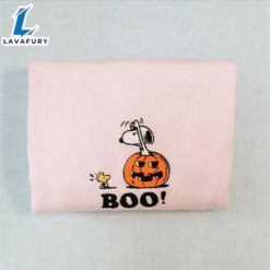 Boo Pumpkin Snoopy Embroidered Shirt…
