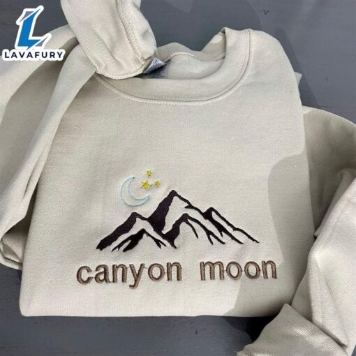 Canyon Moon Embroidered Sweatshirt For Man And Women