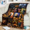 Cat Colorful Halloween Sherpa Blanket - Cute Halloween Blanket Gift