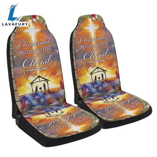 Christmas Begins With Christ Seat Cover Cars – Christian Seat Cover