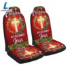 Christmas It Is All About Jesus Crown Of Thorns Christmas Wreath Seat Cover Cars - Christian Seat Cover 2 Christmas It Is All About Jesus Crown Of Thorns Christmas Wreath Seat Cover Cars