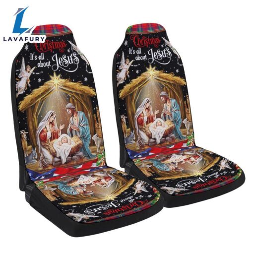 Christmas It Is All About Jesus Nativity Of Jesus Holy Family Seat Cover Cars – Christian Seat Cover