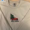 Christmas Tree Truck Embroidered Sweatshirt For Man And Women 2 Christmas Tree Truck Embroidered Sweatshirt