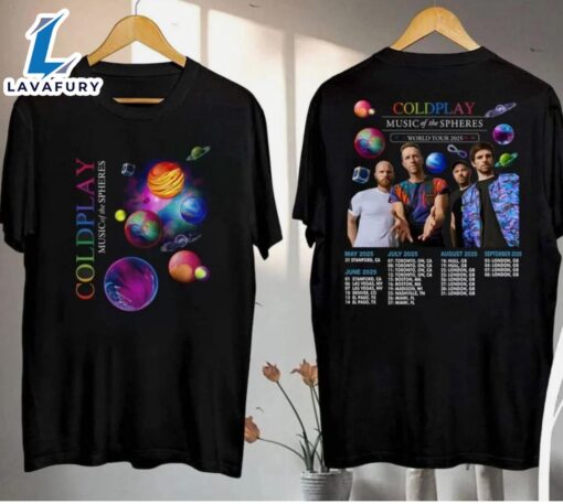 Coldplay Music Of The Spheres Tour 2025 Shirt Coldplay Band Concert Shirt