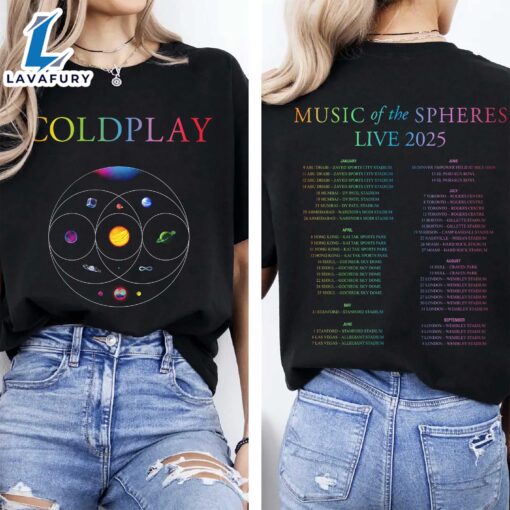 Coldplay Music of the Spheres Tour Unisex T-Shirt Tonight in 2025