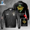 Custom Name 101st Airborne Division Screaming Eagles ARMY Vietnam Veteran South Vietnam AOP Fleece Bomber Jacket