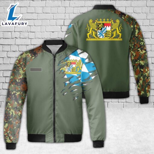 Custom Name Germany Bavaria AOP Fleece Bomber Jacket For Man And Women