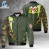Custom Name Hamburg Germany AOP Fleece Bomber Jacket