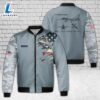 Custom Name US Air Force F-16 Fighting Falcon Fleece Bomber Jacket 3D