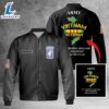 Custom Name US Army 173RD Airborne Brigade Sky Soldiers ARMY Vietnam Veteran South Vietnam AOP Fleece Bomber Jacket