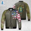 Custom Name US Army 1st Special Forces Command AOP Fleece Bomber Jacket