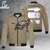 Custom Name U.S. Marine Corps Assault Amphibious Vehicle AAV AOP Fleece Bomber Jacket