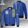 Custom Name US Navy Blue Angels Chronology 70th Blue Print AOP Fleece Bomber Jacket For Man And Women 2 Custom Name US Navy Blue Angels Chronology 70th Blue Print AOP Fleece Bomber Jacket