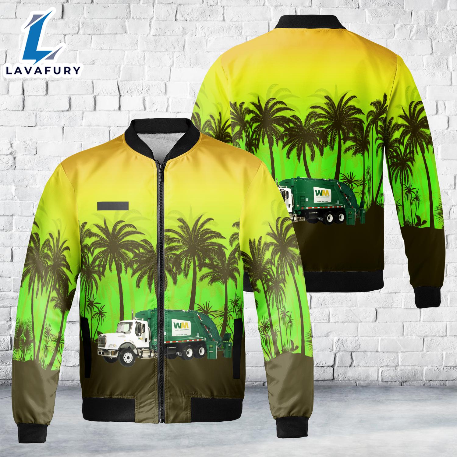 Custom Name Us Waste Management Garbage Roll-Off AOP Fleece Bomber Jacket For Man And Women Custom Name Us Waste Management Garbage Roll-Off AOP Fleece Bomber Jacket For Man And Women