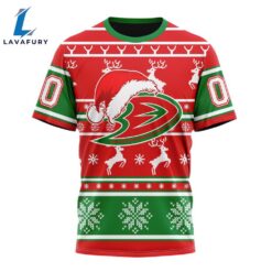 Custom NHL Anaheim Ducks 3D T Shirt Specialized Unisex Christmas Is Coming Santa Claus For Man And Women