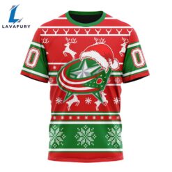 Custom NHL Columbus Blue Jackets 3D T Shirt Specialized Unisex Christmas Is Coming Santa Claus For Man And Women
