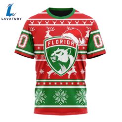 Custom NHL Florida Panthers 3D T Shirt Specialized Unisex Christmas Is Coming Santa Claus For Man And Women