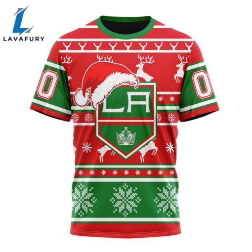 Custom NHL Los Angeles Kings 3D T Shirt Specialized Unisex Christmas Is Coming Santa Claus For Man And Women