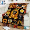 Dachshund Halloween Sherpa Blanket - Halloween Throw Gift - Pumpkin Throw Blanket