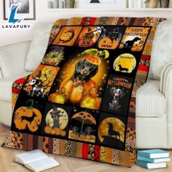 Dachshund Halloween Sherpa Blanket –…
