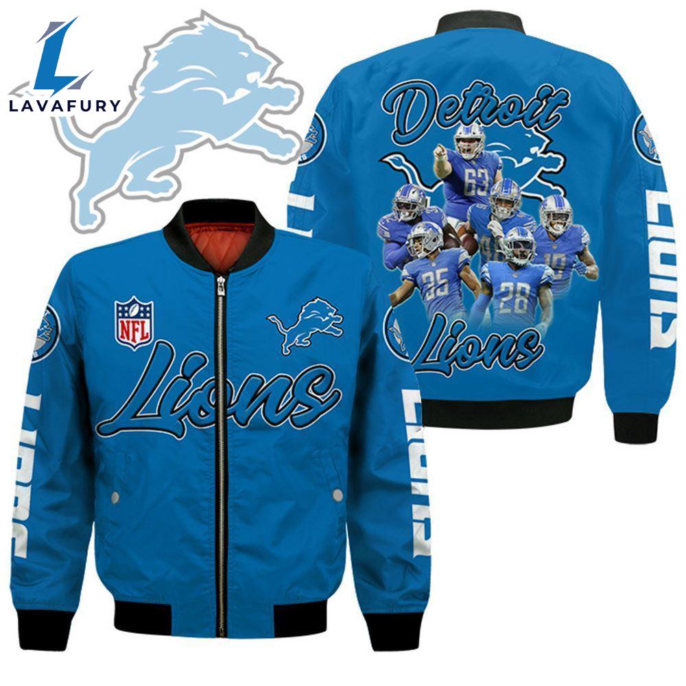 Detroit Lions Players Nfl Bomber Jacket For Fans Detroit Lions Players Nfl Bomber Jacket For Fans