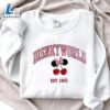 Disneyland Est 1955 Coquette Pink Mickey & Minnie Cherry Embroidered Sweatshirt 3 Disneyland Est 1955 Coquette Pink Mickey & Minnie Cherry Embroidered Sweatshirt