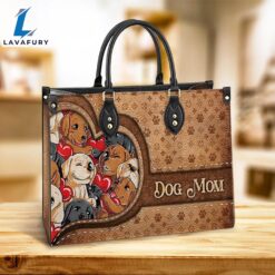 Dog Mom Leather Bag Dog…