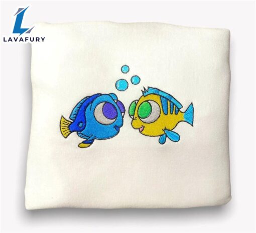 Dory And Flounder Disney Embroidered Shirt For Man And Women