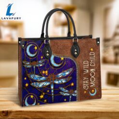 Dragonfly Hippie Pattern Leather Bag…
