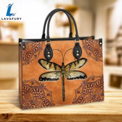 Dragonfly Mandala Style Leather Bag…