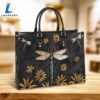 Dragonfly Sunflowers 1 Leather Bag Christ Gifts Leather Bags