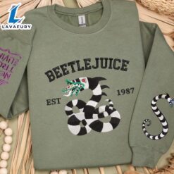 Embroidered Black And White Snake…