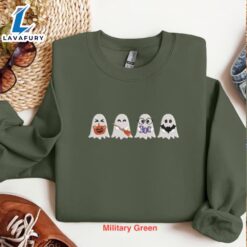 Embroidered Cute Ghost Sweatshirt, Embroidered…