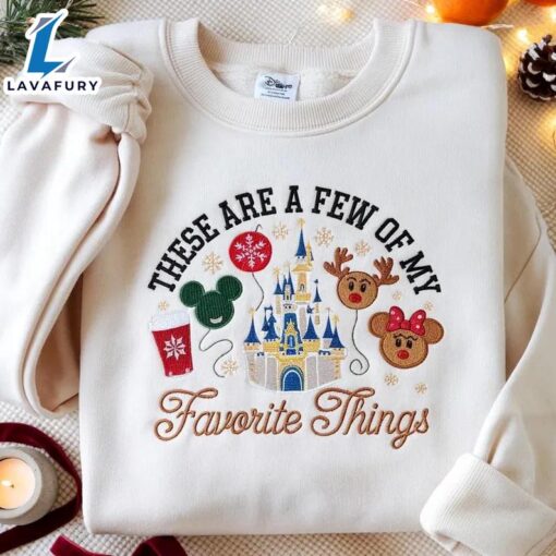 EMBROIDERED Disney Castle Christmas Shirt