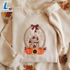 EMBROIDERED Disney Castle Pumpkin Sweatshirt,…
